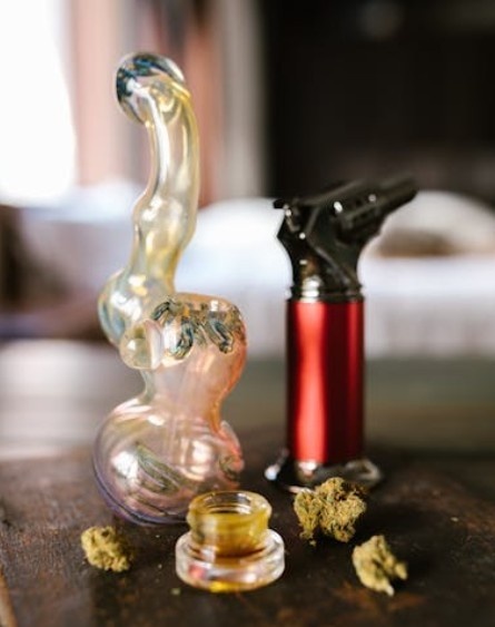 On a counter or table, with the focus on its clean, new condition and material quality. thick Glass Pipes Tulsa for long-term use.