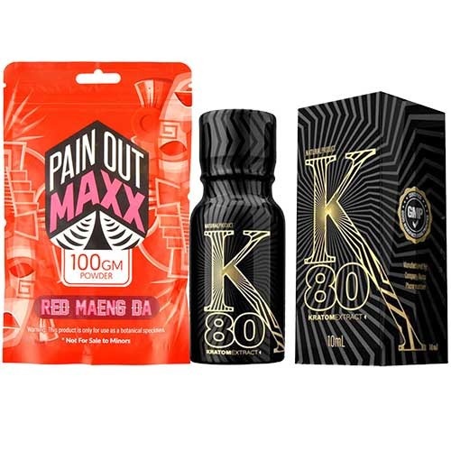 K80 extract shot and Pain Out Maeng Da powder sold at the best kratom retail Tulsa location.
