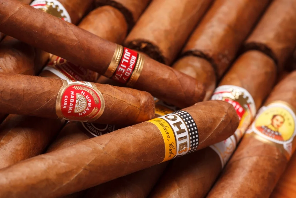 Variety of branded cigars like Romeo y Julieta in a box, offered at a Cigar Shop Tulsa for enthusiasts.